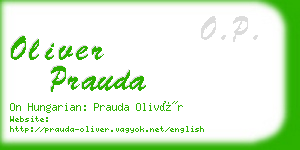 oliver prauda business card